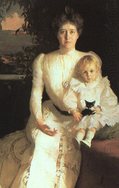 Benson, Frank Mrs. Benjamin Thaw and her Son china oil painting image